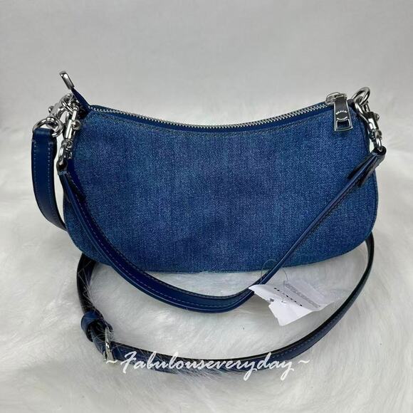 Coach Ashton Bag Shoulder/Crossbody In Denim/Silver/Indigo CAK44 NWT - Picture 4 of 9
